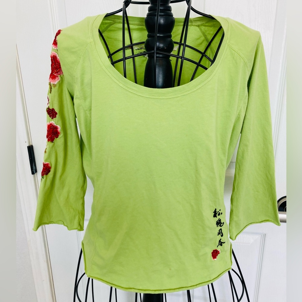 Johnny Was embroidery knit top